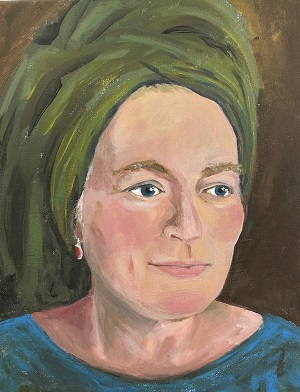 Middle-aged Woman with an Enamel Earring